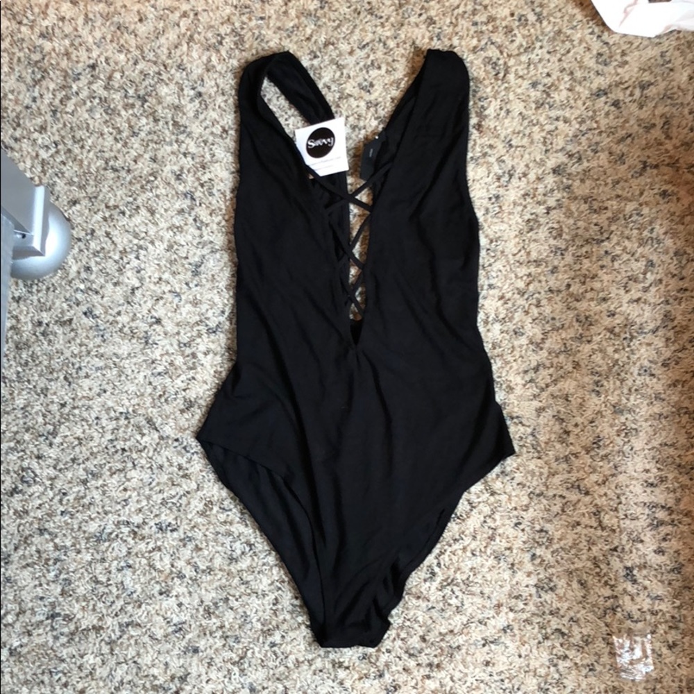 NWT black bodysuit